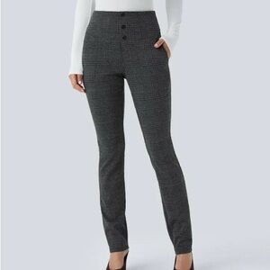 NWOT - Halara Flex High Waisted Houndstooth Plaid Skinny Work Pants